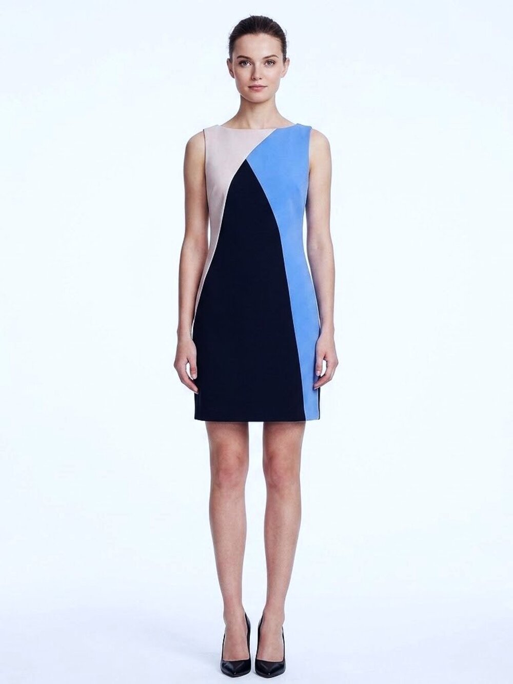 Donna Karan New York Colour Block A-Line Retro Scuba Dress- Sz. 4
